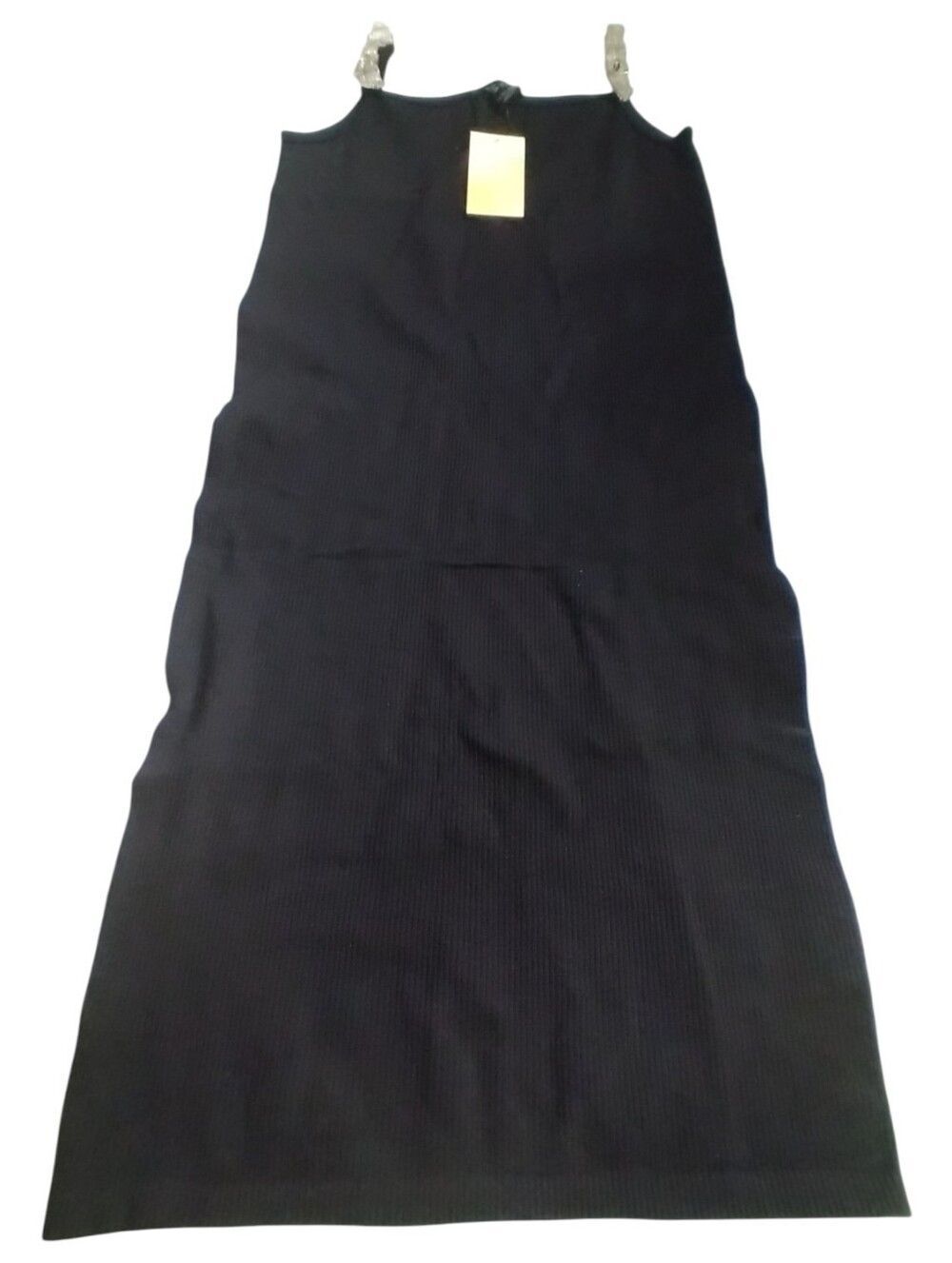 Say What Junior Women's Black Dress White Rhinestone Shoulder Straps New L/XL